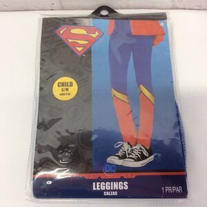 DC Supergirl Leggings Girls Size S/M (Up to Size 10) Costume Cosplay Halloween
